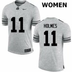 Women's Ohio State Buckeyes #11 Jalyn Holmes Gray Nike NCAA College Football Jersey Fashion CPZ3344HQ